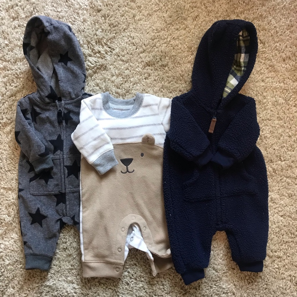 Boys fleece onesies
